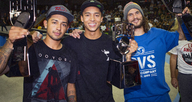 Street-League-Skateboarding--Nyjah-Huston,-Torey-Pudwill-y-Chaz-Ortiz.