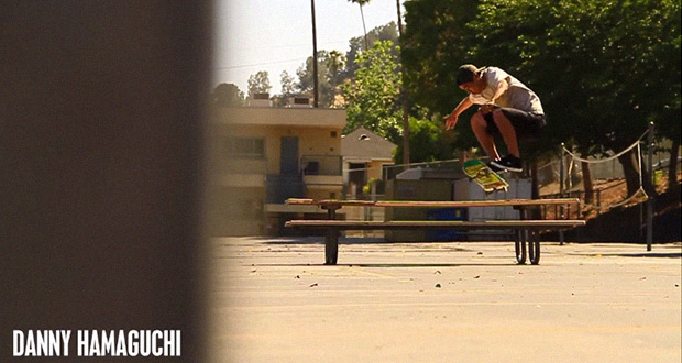 Skate-Sauce--Danny-Hamaguchi---Nollie-360-Flip-Picnic-Table-Attempts