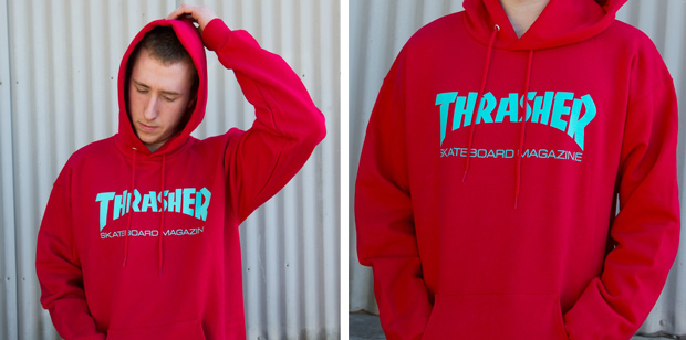 Lo-nuevo-de-Thrasher-Magazine-en-Diamond-Skateshop-grant-taylor-Red-And-Teal-Thrasher-Skate-Mag-Hooded-Sweatshirt